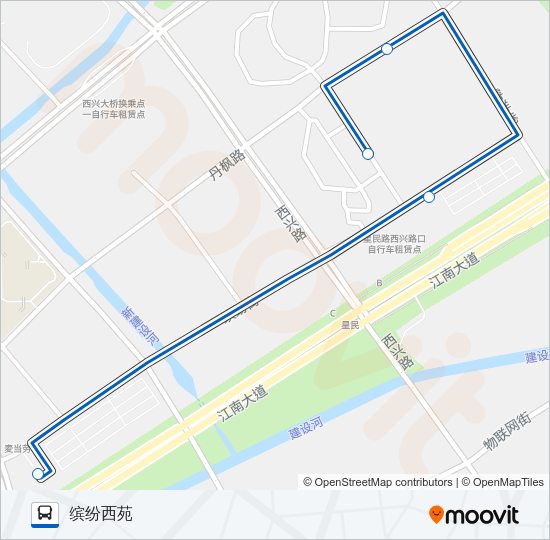 公交1505路的线路图