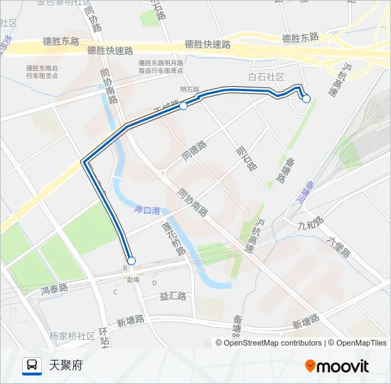 1705路 Bus Line Map