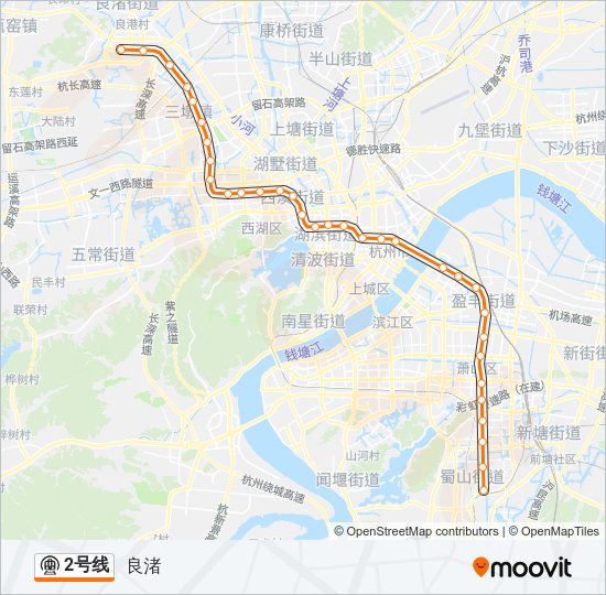 地铁2号路的线路图