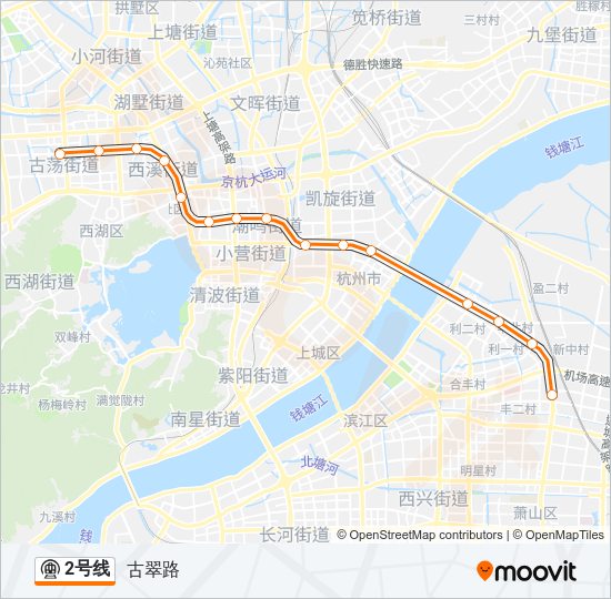 地铁2号路的线路图