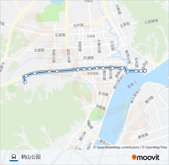 公交601路的线路图