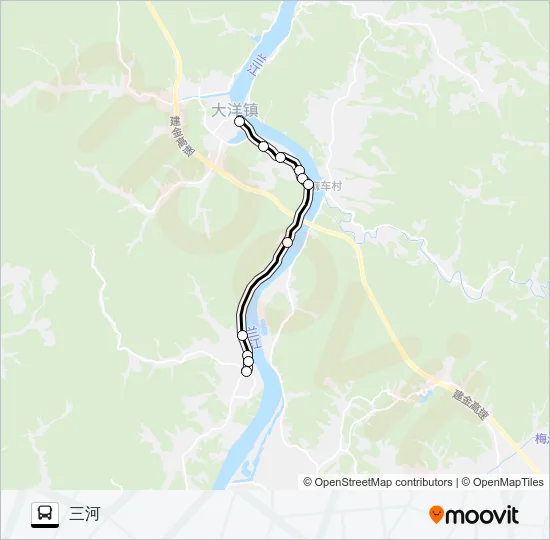 大洋-三河 Bus Line Map