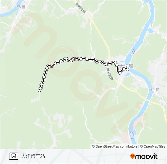 大洋-新源 Bus Line Map