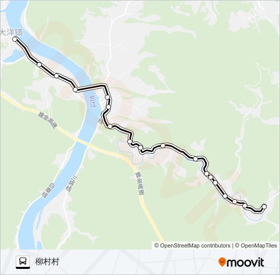 公交大洋-柳村路的线路图