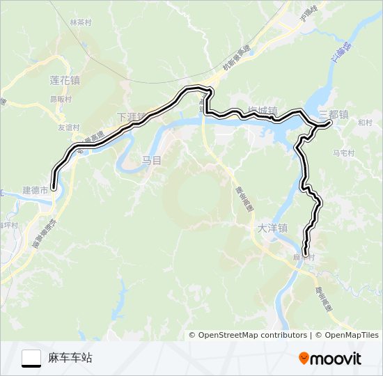 新安江-麻车 bus Line Map