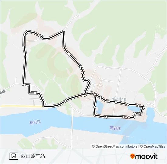 梅城101路 Bus Line Map