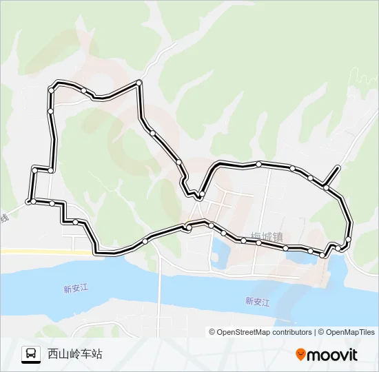 梅城102路 Bus Line Map
