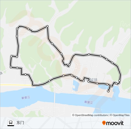 公交梅城201路的线路图