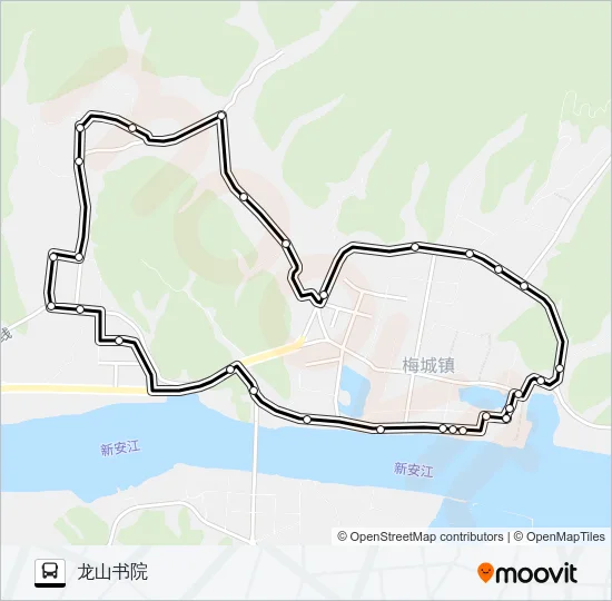 梅城202路 Bus Line Map