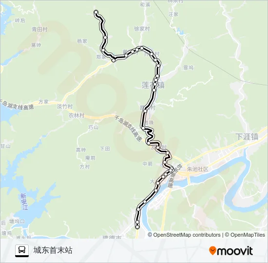 东站-里芳 Bus Line Map