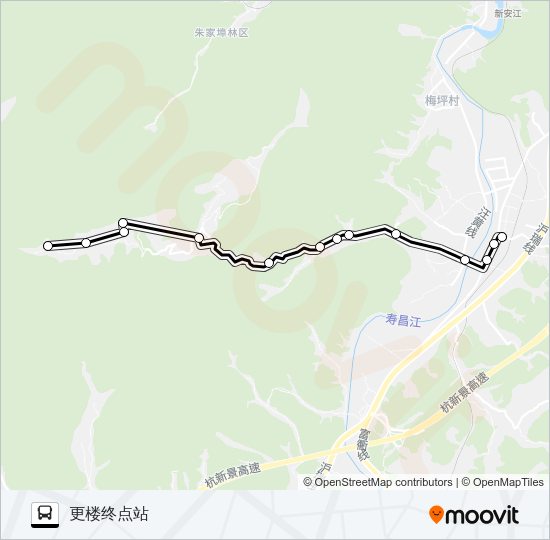 公交更楼-谷雨山路的线路图