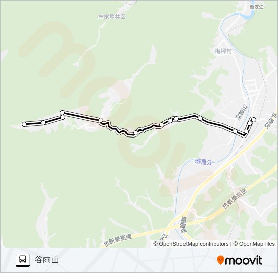 公交更楼-谷雨山路的线路图