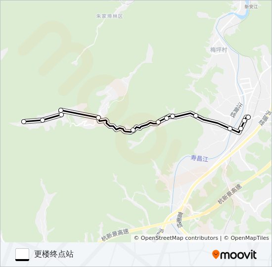 更楼-谷雨山 bus Line Map
