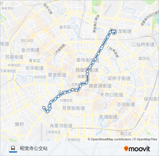 公交1路的线路图