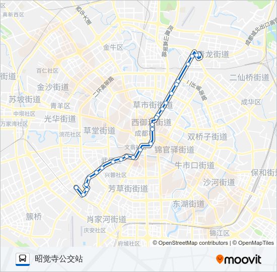 公交1路的线路图