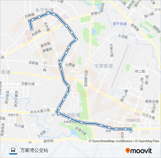 公交22路的线路图