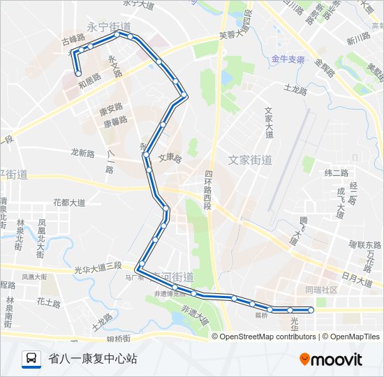 公交22路的线路图