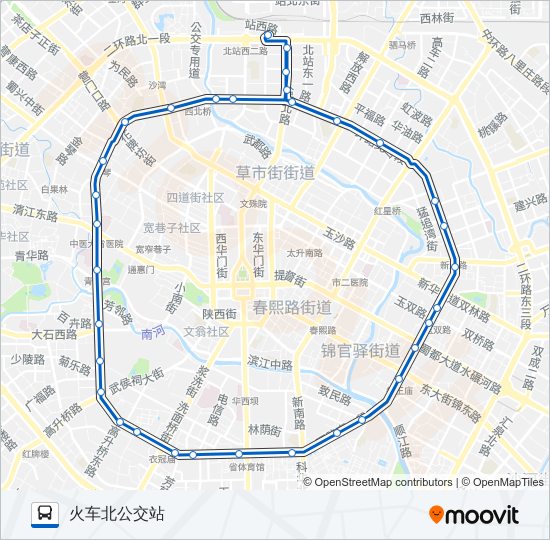 公交34路的线路图