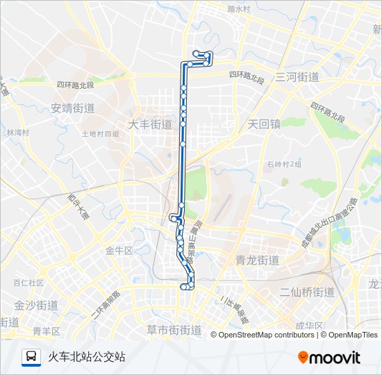 公交50路的线路图