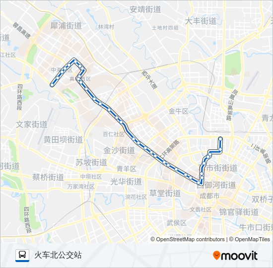 公交54路的线路图