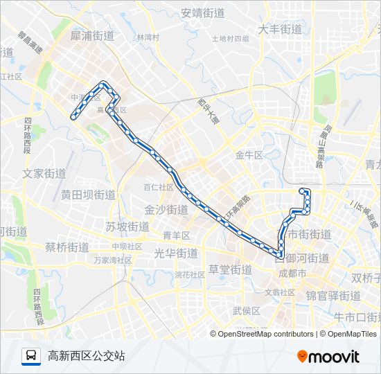 公交54路的线路图