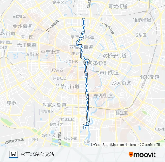 公交55路的线路图
