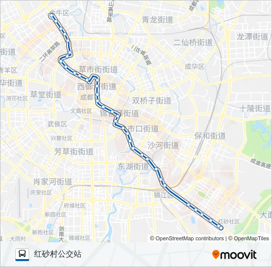 公交56路的线路图