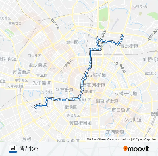 公交70路的线路图