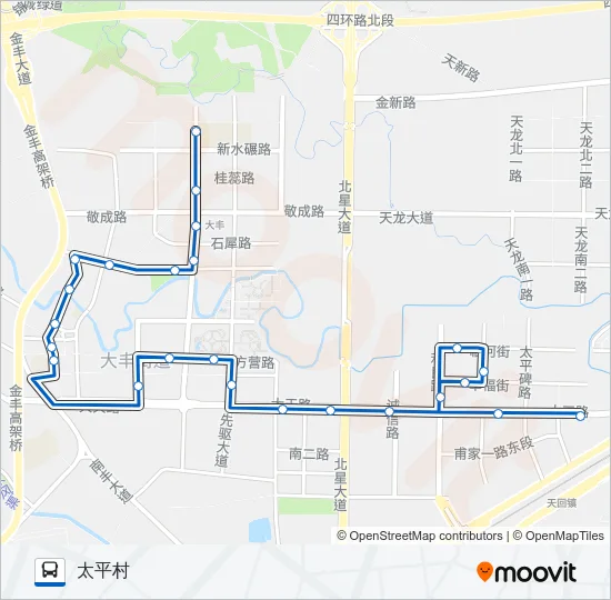 公交D2路的线路图