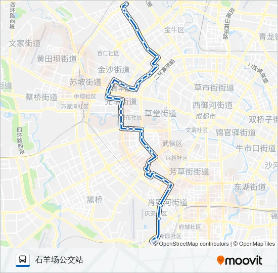 公交100路的线路图