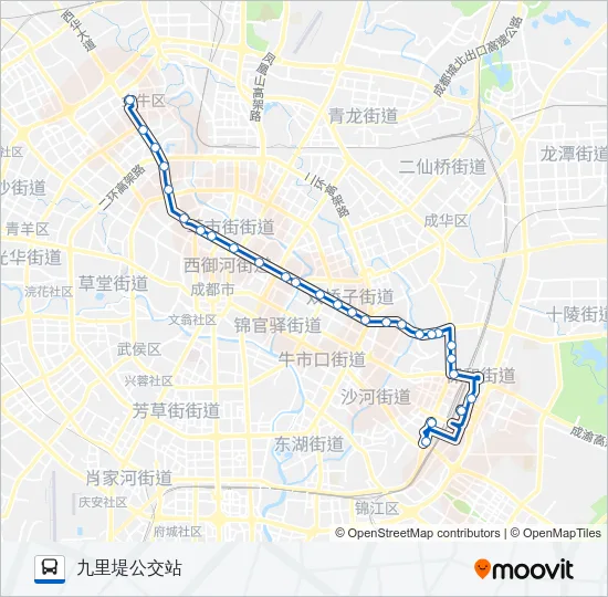 公交101路的线路图
