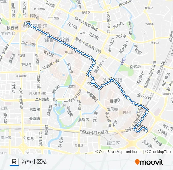 公交104路的线路图
