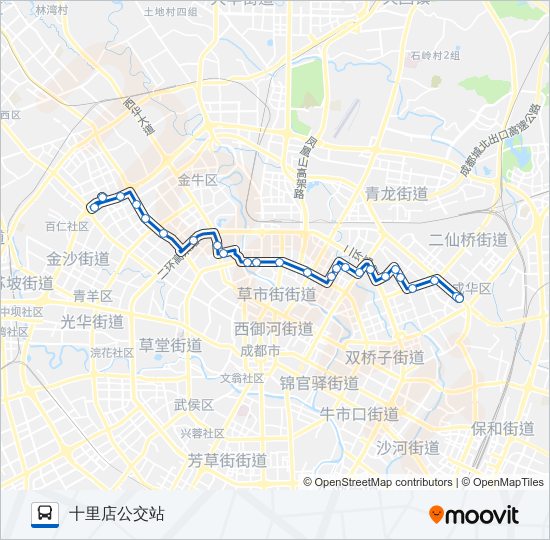 公交113路的线路图