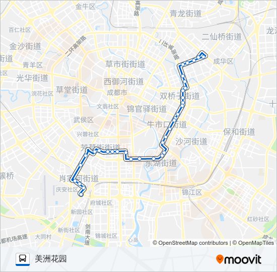 公交114路的线路图