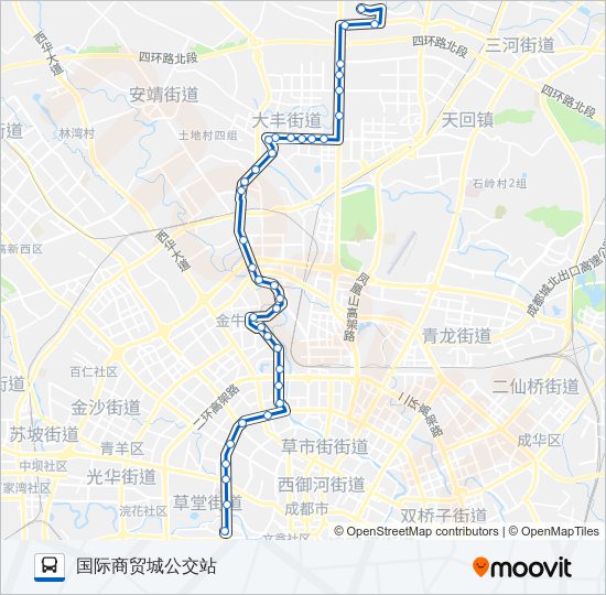 公交129路的线路图