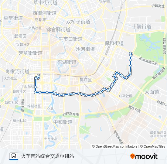 公交133路的线路图