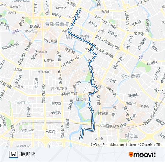 公交152路的线路图