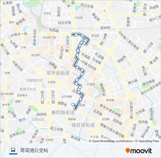 公交154路的线路图