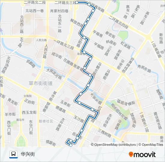 公交154路的线路图