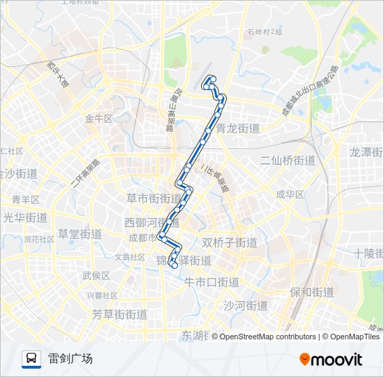 公交166路的线路图