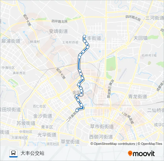公交168路的线路图