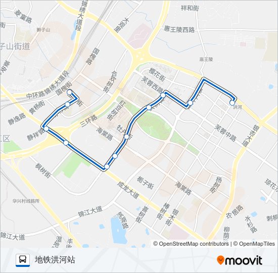 公交196路的线路图