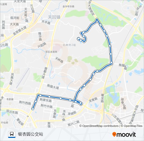 公交198路的线路图