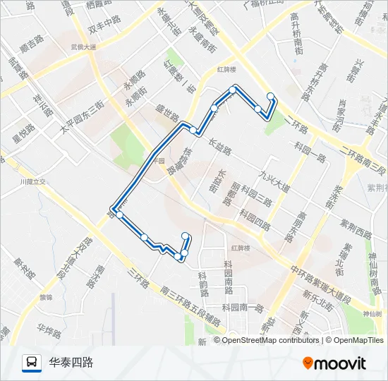 公交207路的线路图