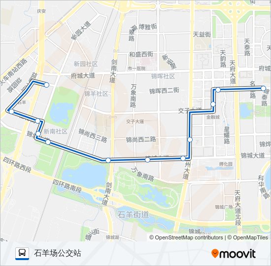 公交220路的线路图