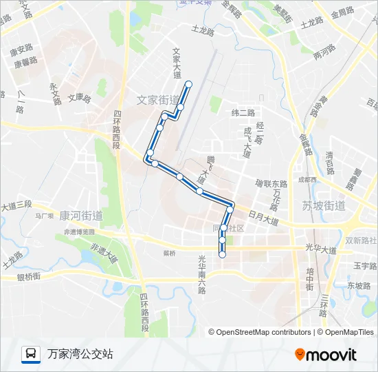 公交232路的线路图