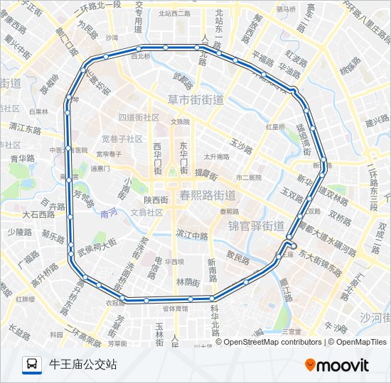 公交27A路的线路图