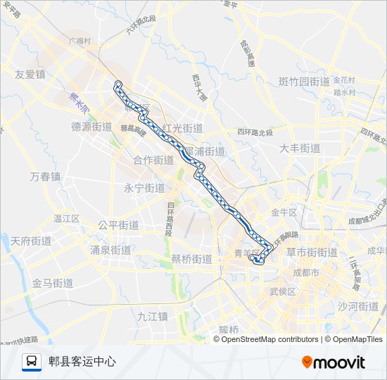 公交305路的线路图