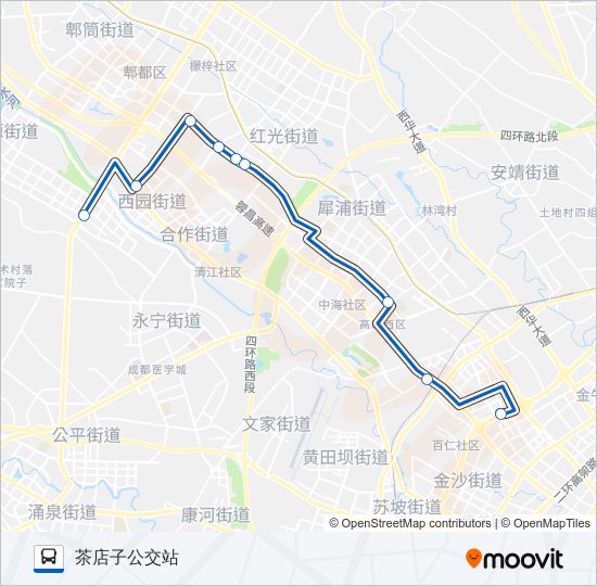 公交314A路的线路图