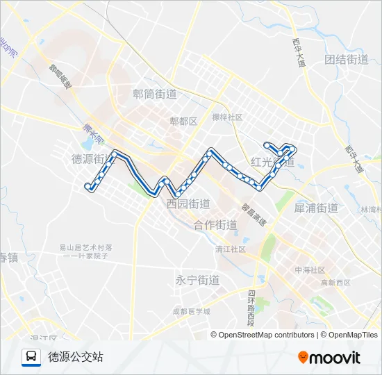公交322路的线路图